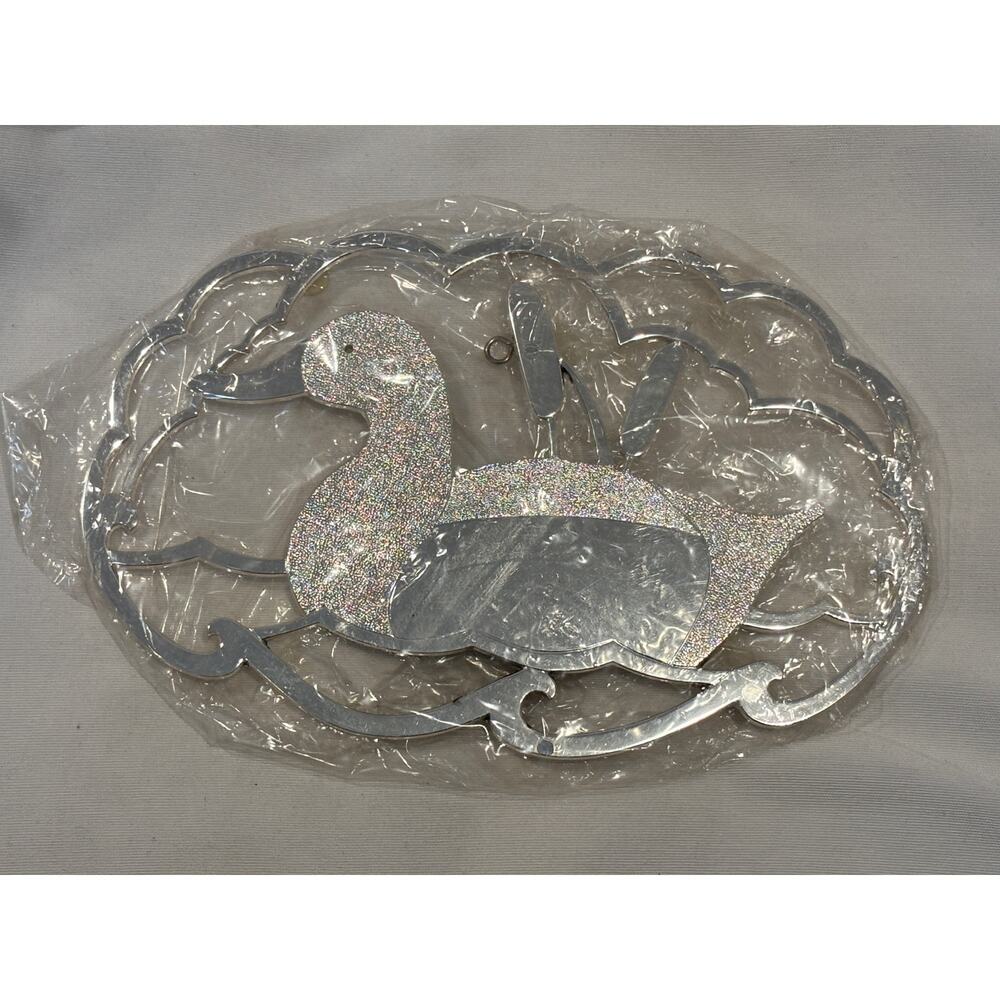 Vintage Silver Plate Duck Trivet Made in Japan New